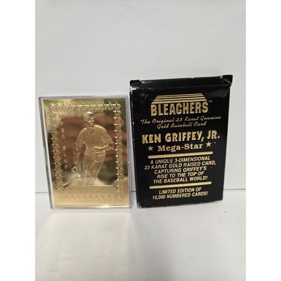 1993 Bleachers Baseball Ken Griffey Jr. 23 Karat Gold Limited Print  #'d/10000 - Picture 1 of 8
